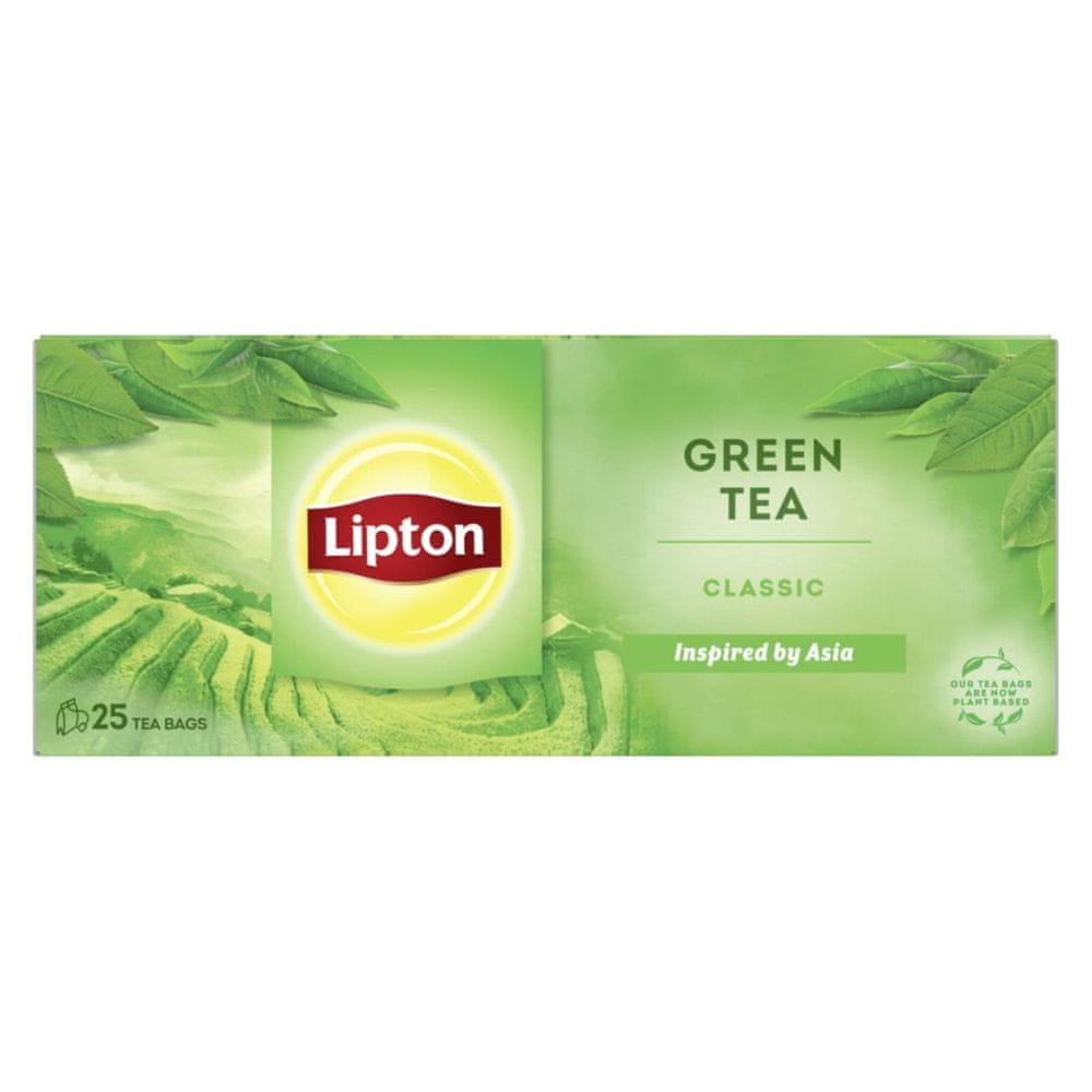 WEBHIDDENBRAND Zelený čaj Lipton - classic, 25x 1,3 g